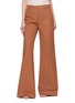CHLOÉ Flared Cotton Denim Tailored Pants