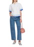Figure View - Click To Enlarge - LOEWE - Striped Layered Cuff Hem Shirt