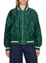 LOEWE Striped Rib Trim Crinkled Bomber Jacket