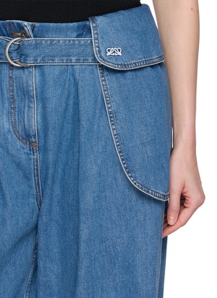  - LOEWE - Belted Medium Wash Cargo Jeans