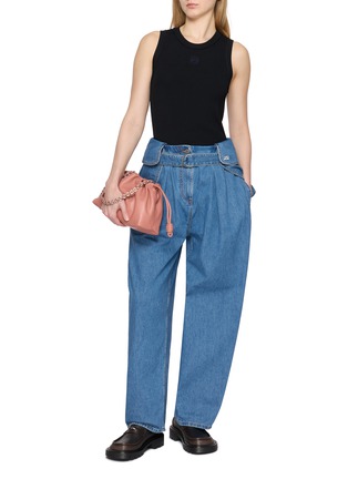 Figure View - Click To Enlarge - LOEWE - Belted Medium Wash Cargo Jeans