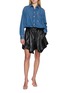 Figure View - Click To Enlarge - LOEWE - Belted Balloon Denim Shirt