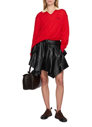 Figure View - Click To Enlarge - LOEWE - Anagram Embroidered Polo Sweater