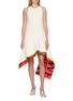 LOEWE Asymmetrical Layered Hem Graphic Dress