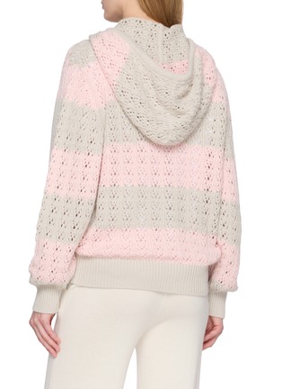 Back View - Click To Enlarge - BARRIE - Chunky Lace Knit Cardigan