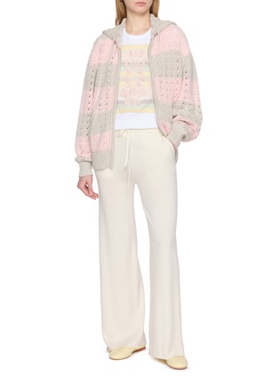 Figure View - Click To Enlarge - BARRIE - Chunky Lace Knit Cardigan