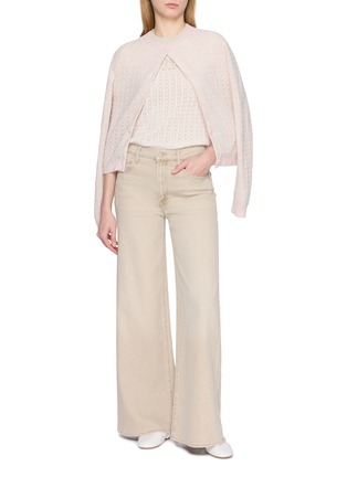 Figure View - Click To Enlarge - BARRIE - Plated Stripe Cashmere Knit Cardigan