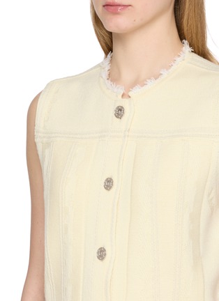  - BARRIE - Fringed Cashmere Cotton Vest