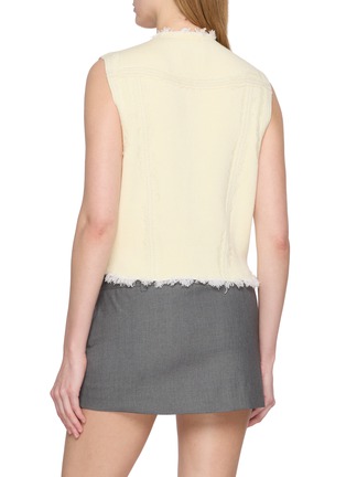 Back View - Click To Enlarge - BARRIE - Fringed Cashmere Cotton Vest