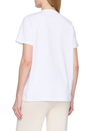 Back View - Click To Enlarge - BARRIE - Thistle Stripe Cotton T-Shirt