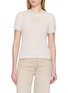 Main View - Click To Enlarge - BARRIE - Mini Thistle Lace Cashmere Knit Top