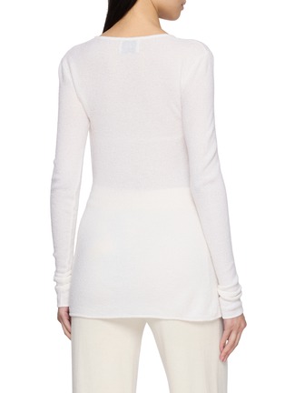 Back View - Click To Enlarge - THE ELDER STATESMAN - Long Sleeve Wrap Cardigan