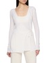 THE ELDER STATESMAN Long Sleeve Wrap Cardigan