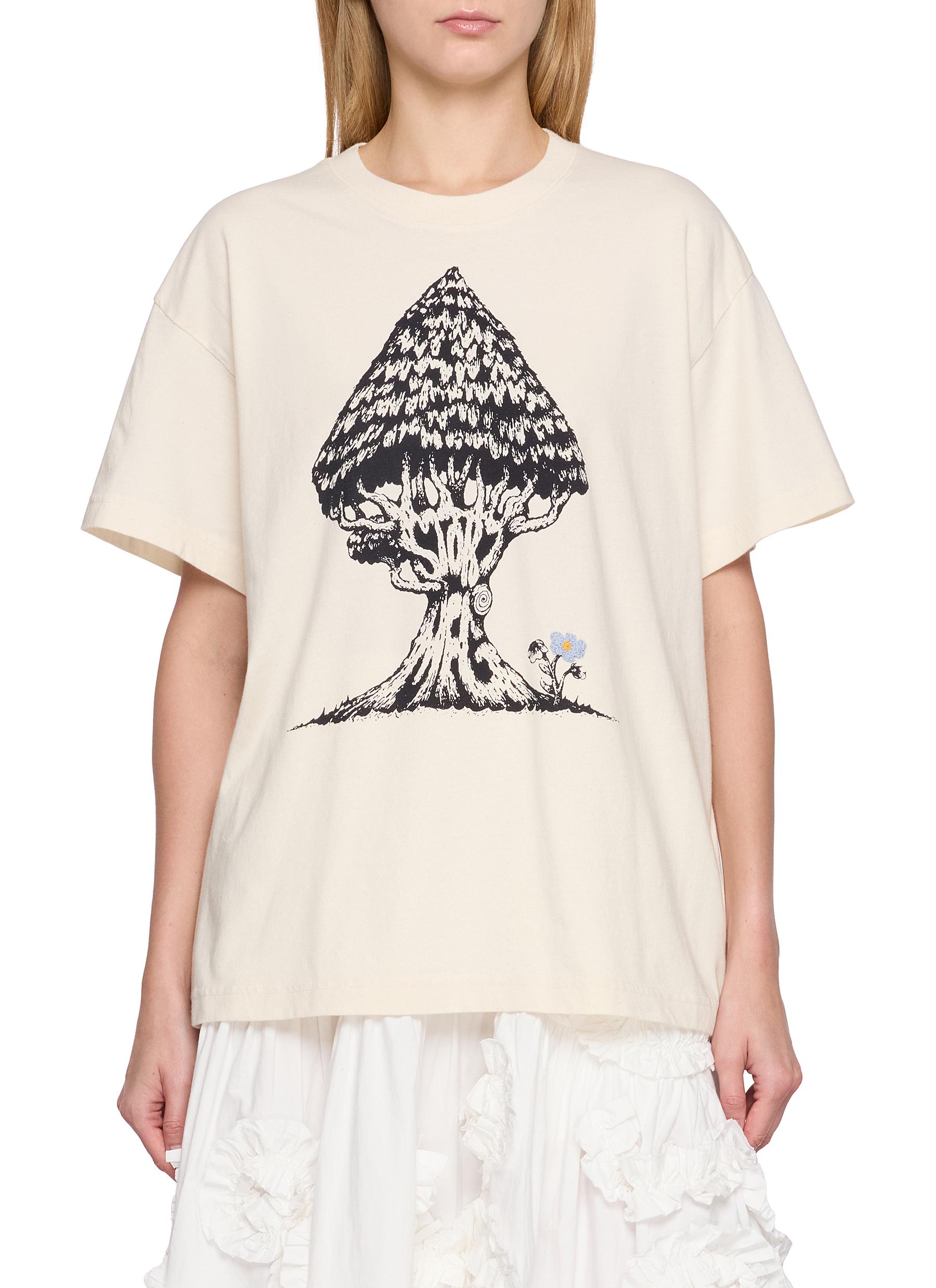 STORY MFG | Hand Embroidered Grateful Graphic T-Shirt | Women 