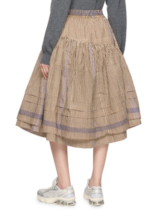 Back View - Click To Enlarge - STORY MFG - Juniper Hand Block Printed Midi Skirt