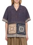 STORY MFG Short Sleeve Hand Crochet Patchwork Shirt