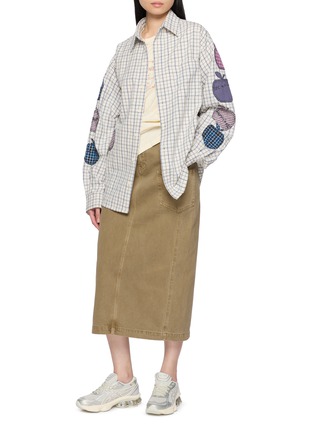 Figure View - Click To Enlarge - STORY MFG - Plane Hand Appliqué Shirt