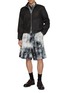Figure View - Click To Enlarge - TAAKK - Abstract Print Cotton Blend Shorts