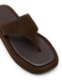 Detail View - Click To Enlarge - SALONDEJU - Pboy Platform Suede Thong Sandals