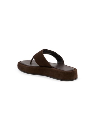  - SALONDEJU - Pboy Platform Suede Thong Sandals