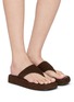 Figure View - Click To Enlarge - SALONDEJU - Pboy Platform Suede Thong Sandals