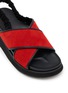 Detail View - Click To Enlarge - SALONDEJU - 45 Smooth X Band Leather Sandals