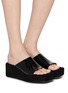 Figure View - Click To Enlarge - SALONDEJU - 55 Many Platform Leather Mules