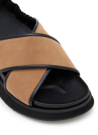 Detail View - Click To Enlarge - SALONDEJU - 45 Smooth X Band Leather Sandals