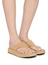 Figure View - Click To Enlarge - SALONDEJU - Pboy Platform Suede Thong Sandals