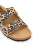 Detail View - Click To Enlarge - TAJI - Donna Buckle Leopardo Sandals
