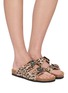 Figure View - Click To Enlarge - TAJI - Donna Buckle Leopardo Sandals