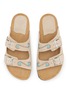 Detail View - Click To Enlarge - TAJI - Donna Buckle Suede Sandals