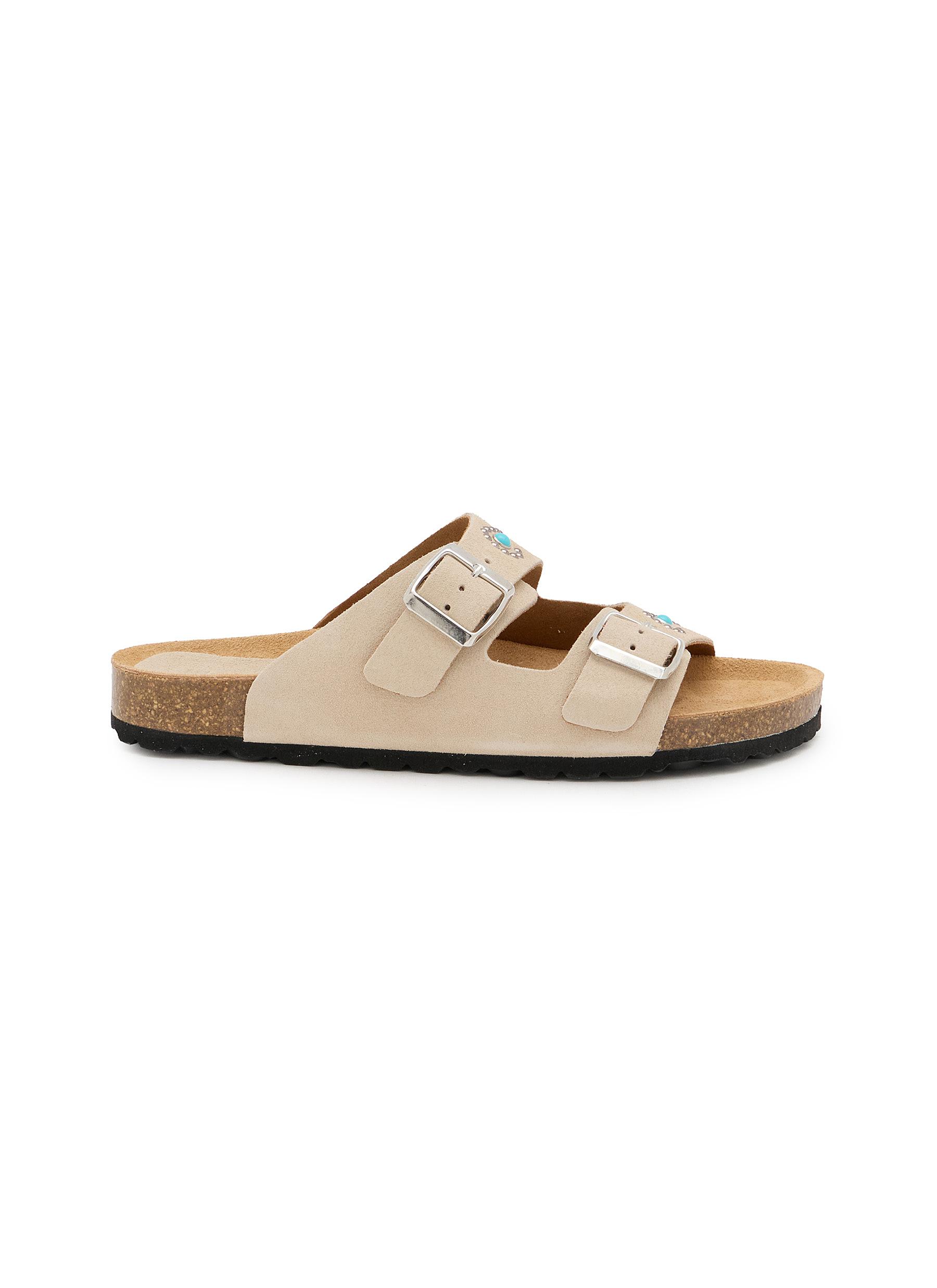 TAJI | Donna Buckle Suede Sandals | Women | Lane Crawford