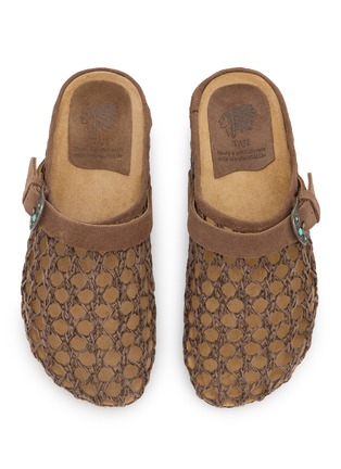 Detail View - Click To Enlarge - TAJI - Thsis Donna Suede Intrecciato Clogs
