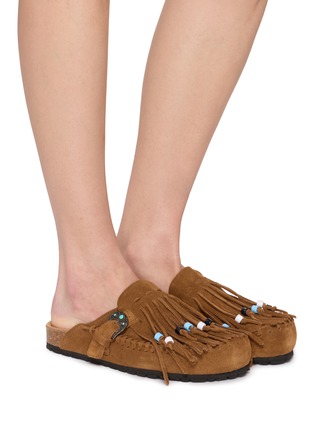 Figure View - Click To Enlarge - TAJI - Caribe Donna Suede Clogs