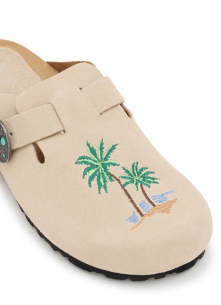 Detail View - Click To Enlarge - TAJI - Sabot Palm Donna Suede Clogs