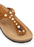 Detail View - Click To Enlarge - TAJI - Donna Suede Thong Sandals