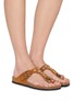 Figure View - Click To Enlarge - TAJI - Donna Suede Thong Sandals