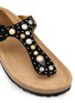 Detail View - Click To Enlarge - TAJI - Donna Suede Thong Sandals