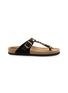 Main View - Click To Enlarge - TAJI - Donna Suede Thong Sandals