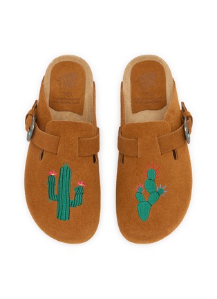 Detail View - Click To Enlarge - TAJI - Sabot Cactus Donna Suede Clogs
