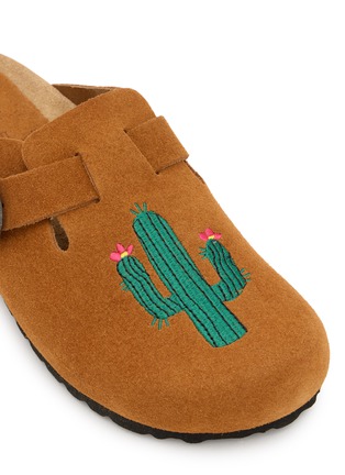 Detail View - Click To Enlarge - TAJI - Sabot Cactus Donna Suede Clogs