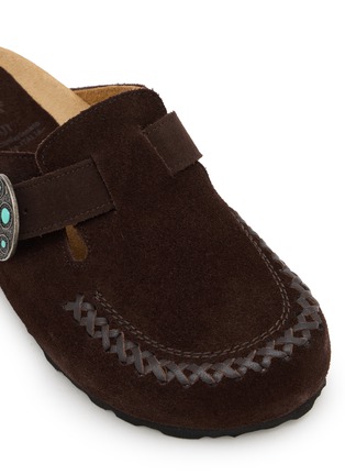 Detail View - Click To Enlarge - TAJI - Sabot Cruz Donna Suede Clogs