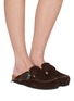 Figure View - Click To Enlarge - TAJI - X Lane Crawford Sabot Cruz Donna Suede Clogs
