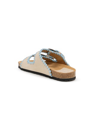  - TAJI - Donna Buckle Beat Suede Sandals