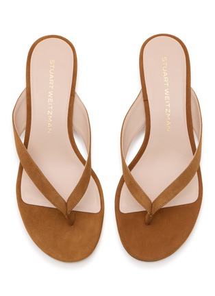 Detail View - Click To Enlarge - STUART WEITZMAN - Rio Sleek 35 Suede Sandals