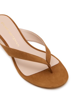 Detail View - Click To Enlarge - STUART WEITZMAN - Rio Sleek 35 Suede Sandals