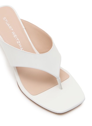 Detail View - Click To Enlarge - STUART WEITZMAN - Vinnie 50 Patent Leather Wedge Thongs