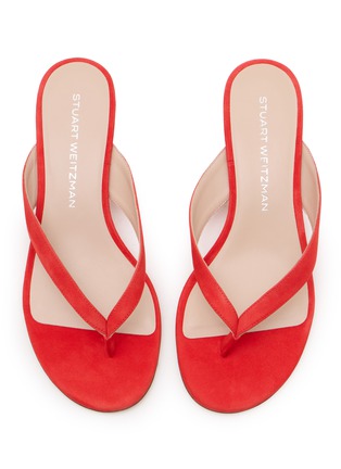 Detail View - Click To Enlarge - STUART WEITZMAN - Rio Sleek 35 Suede Sandals