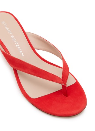 Detail View - Click To Enlarge - STUART WEITZMAN - Rio Sleek 35 Suede Sandals